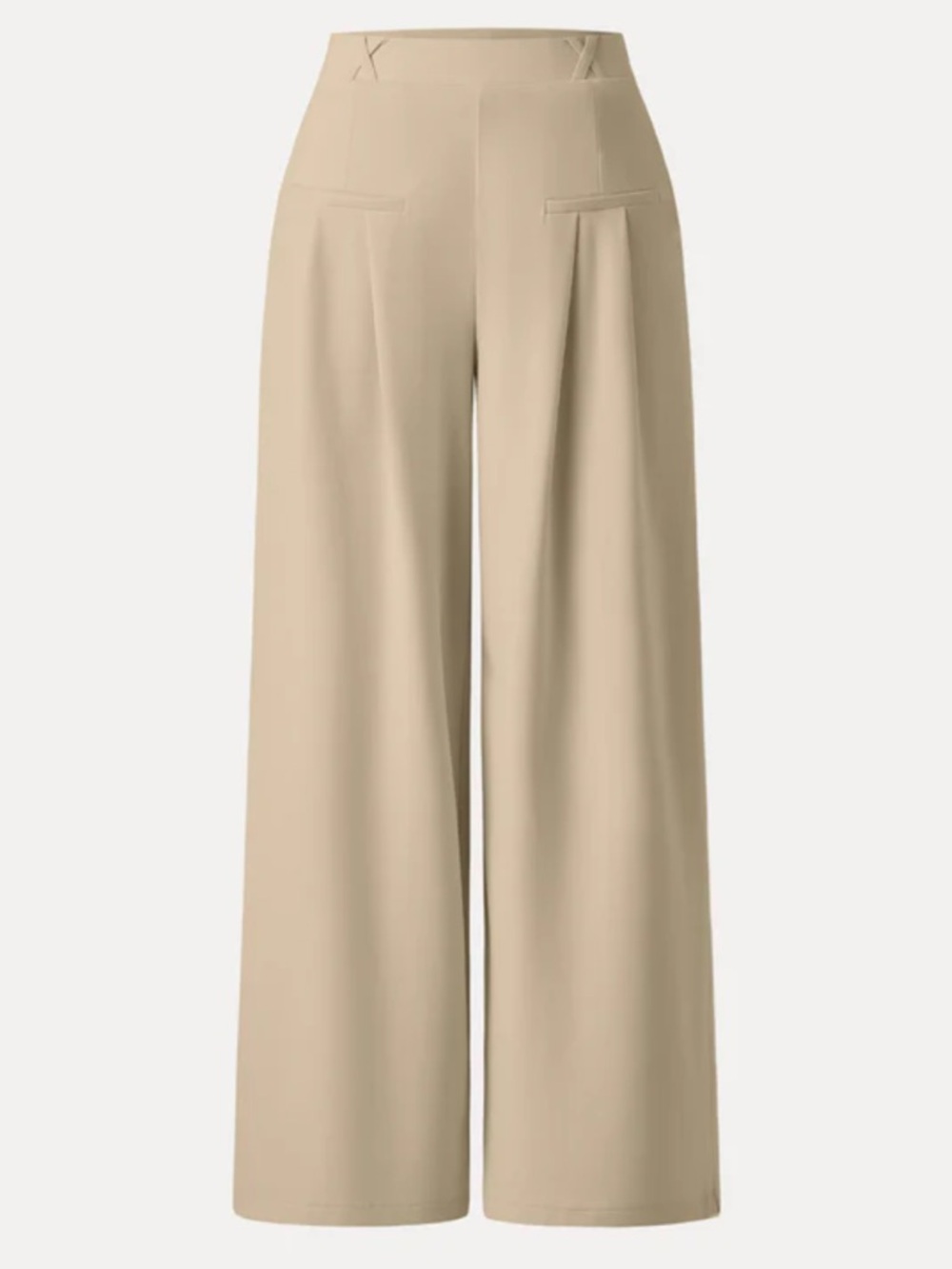 OGL Ponte-De-Roma Drapey Bamboo Ponte Mid Rise Wide Leg Trouser with Pockets